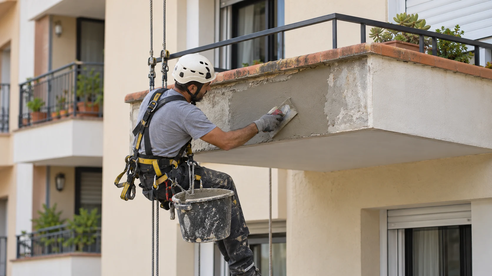 Reparación de frente de balcón